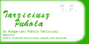 tarziciusz puhola business card